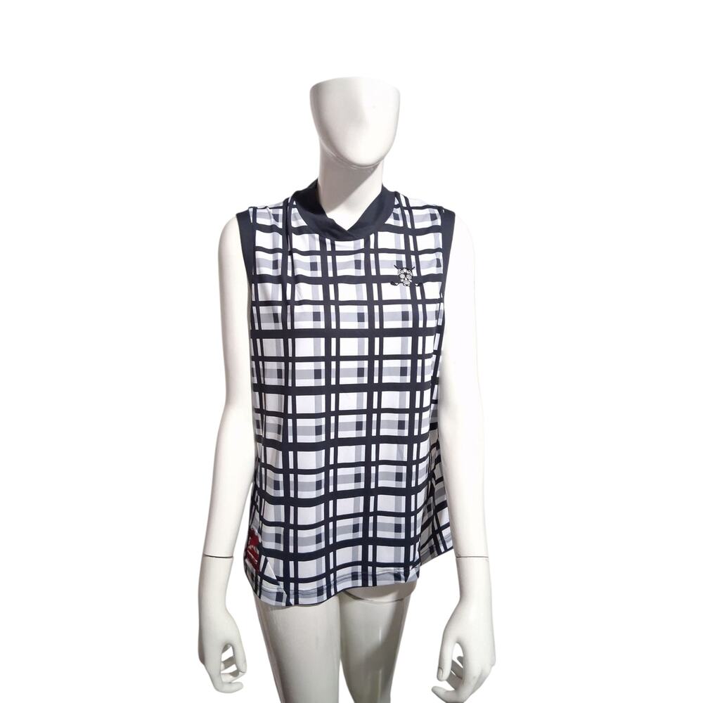 Chuco‎ Golf Women's size 3X Plaid Active wear Resort Summer Skull Athletic Top